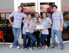 University of Scranton students and staff participated in a service trip to Homeboy Industries in Los Angeles, Calif., in January. From left are, Mike Wiencek, Betty Rozelle, Kerry Delaney, Danielle Frascella, Laura Rozelle, Pat Vaccaro, and Peter Delong of Downington.